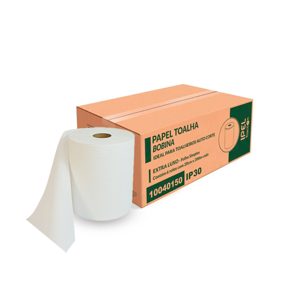 Papel Toalha Bobina 30Gr Cx 6X200Mts Ip 030 Indaial