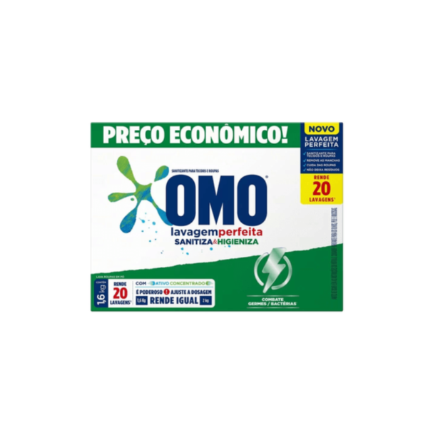 Lava Roupas Po Omo Lavag Perf L1,6Kg Verde